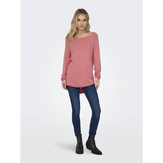 ONLY Damen Onlmila Lacy L/S Long Knt Noos Strickpullover, Tea Rose, 3XL EU