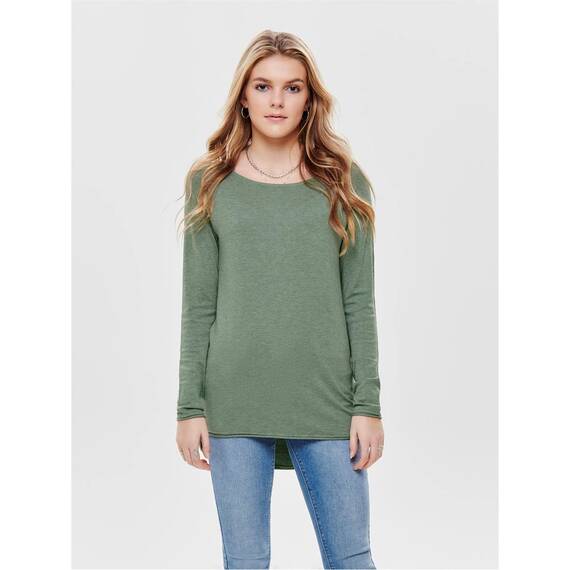 ONLY Women's ONLMILA LACY L/S Long Pullover KNT NOOS Strickpullover, Chinois Green/Detail:W. Melange, XXL