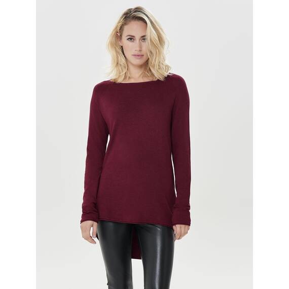 ONLY Damen Onlmila Lacy L/S Long Pullover Knt Noos, Sun-dried Tomatow Melange, XXS