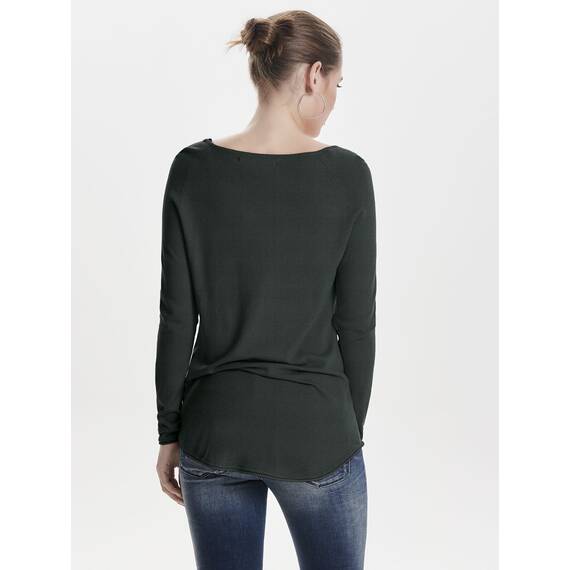 ONLY Damen Onlmila Lacy L/S Long Pullover Knt Noos, Green Gables/Detail:w. Melange, 3XL