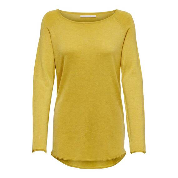 ONLY Damen Onlmila Lacy L/S Long Pullover Knt Noos, Yolk Yellow/Detail:w. Melange, XXS