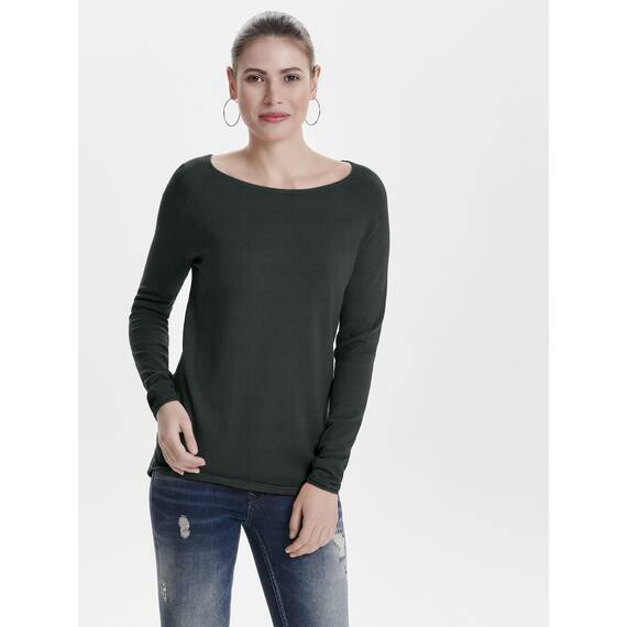 ONLY Damen Onlmila Lacy L/S Long Pullover Knt Noos, Green Gables/Detail:w. Melange, 3XL