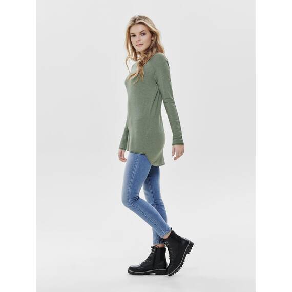 ONLY Damen Onlmila Lacy L/S Long Knt Noos Strickpullover, Chinois Green/Detail:w. Melange, XXS EU