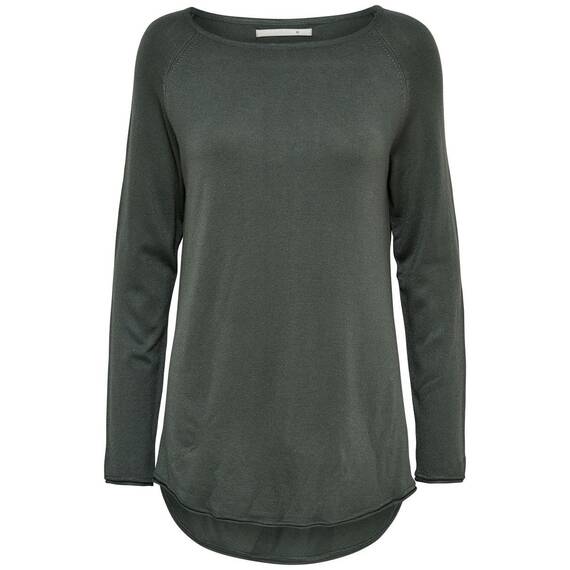 ONLY Damen Onlmila Lacy L/S Long Pullover Knt Noos, Balsam Green/Detail:w. Melange, 3XL