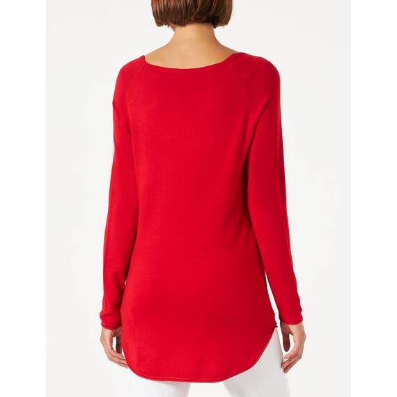 ONLY Damen Onlmila Lacy L/S Long Pullover Knt Noos, Mars Red, XL