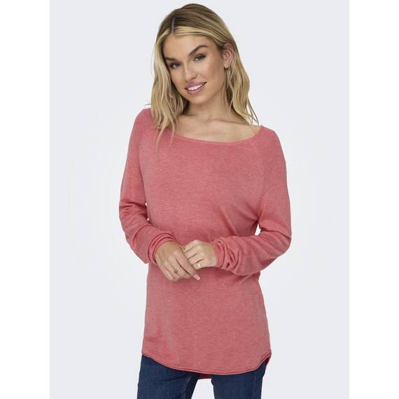 ONLY Damen Onlmila Lacy L/S Long Pullover KNT Noos, Tea Rose, L