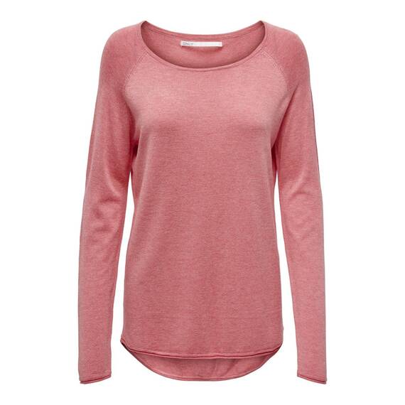 ONLY Damen Onlmila Lacy L/S Long Pullover KNT Noos, Tea Rose, L