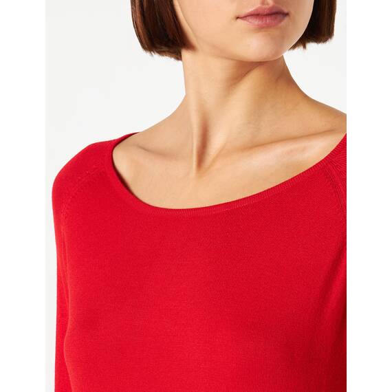 ONLY Damen Onlmila Lacy L/S Long Pullover Knt Noos, Mars Red, XXL