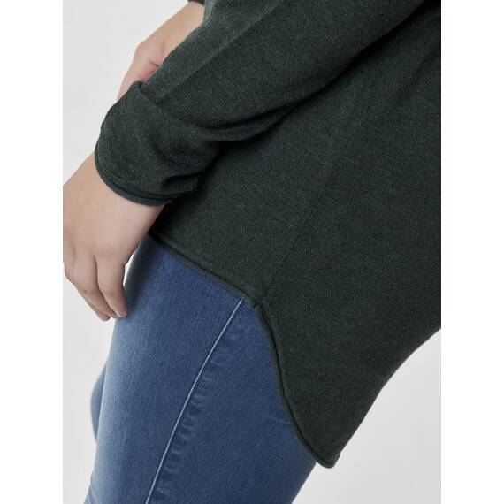 ONLY Damen Onlmila Lacy L/S Long Pullover Knt Noos, Green Gables/Detail:w. Melange, 3XL