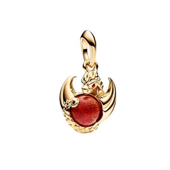 Feitery Adventskalender 2023 Charms Kompatibilität für Pandora Armband Bead Charm für Damen Weihnachtszeit (Drachenfeuer Charm-Anhänger)