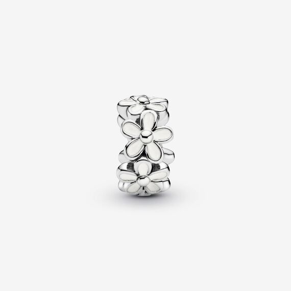 Feitery White Daisy Flower Spacer Gänseblümchen Charms Armband Bead Charm für Damen Weihnachtszeit