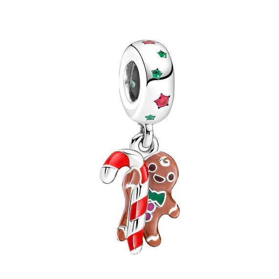 Feitery Christmas Zauberlehrling Charms Kompatibilität für Pandora Armband Bead Charm für Damen Weihnachtszeit (Trio Eins-1)