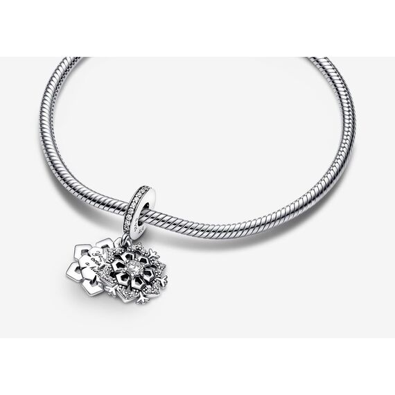 Feitery Christmas Schneeflocken Charms Kompatibilität für Pandora Armband Bead Charm für Damen Weihnachtszeit