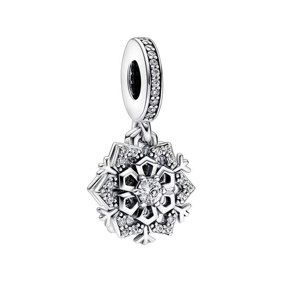 Feitery Christmas Schneeflocken Charms Kompatibilität für Pandora Armband Bead Charm für Damen Weihnachtszeit