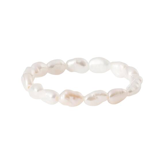 Purelei Pearly Anti Stress Ring – Elastischer Damenring aus schimmernden Süßwasserperlen – Wasserfeste Ringe – Modeschmuck für deinen individuellen Look