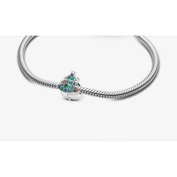Feitery Christmas Weihnachtsbaum Charms Kompatibilität für Pandora Armband Bead Charm für Damen Weihnachtszeit