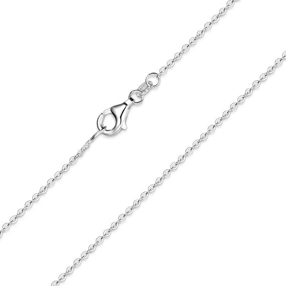 Materia Feine Ankerkette 925 Sterling Silber - 1,2mm Halskette silber in 45 cm K30-45cm