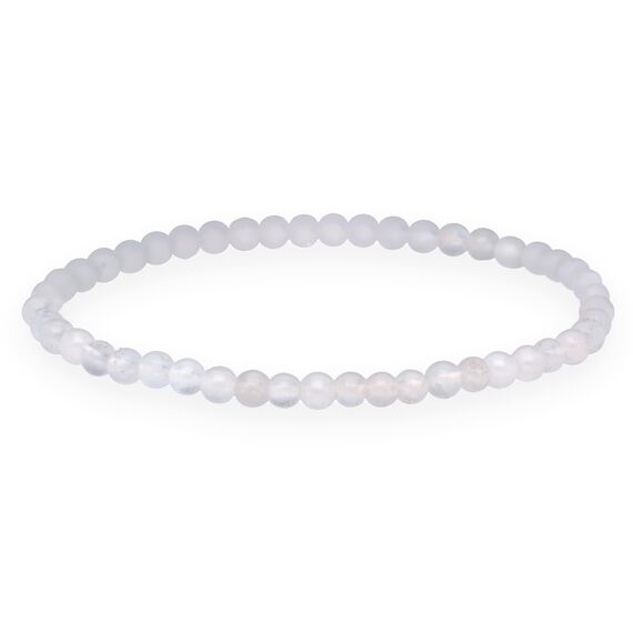 Lebensquelle Plus Mini Kugelarmband | 4mm | Hochwertiges Edelsteinarmband (Regenbogen-Mondstein)