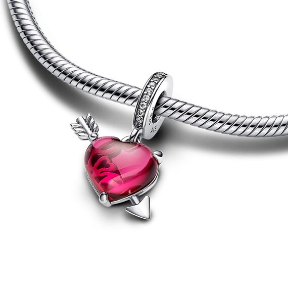 Feitery Christmas Rosa Herzen Charms Kompatibilität für Pandora Armband Bead Charm für Damen Weihnachtszeit