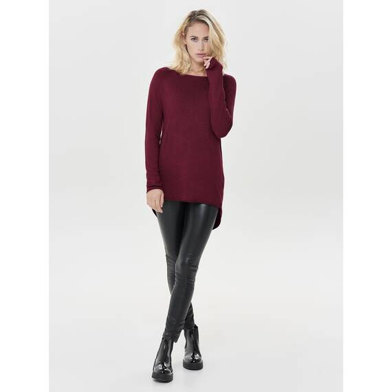 ONLY Damen Onlmila Lacy L/S Long Pullover Knt Noos, Sun-dried Tomato/Detail:w. Melange, 3XL