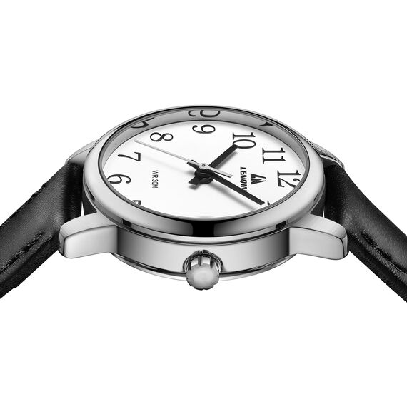 LN LENQIN Uhr Damen Armbanduhr Damen Uhr mit Großen Ziffern Analog Quarzuhr für Frauen mit Lederband