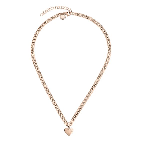 LIEBESKIND Halskette Broken Heart Edelstahl IP Roségold