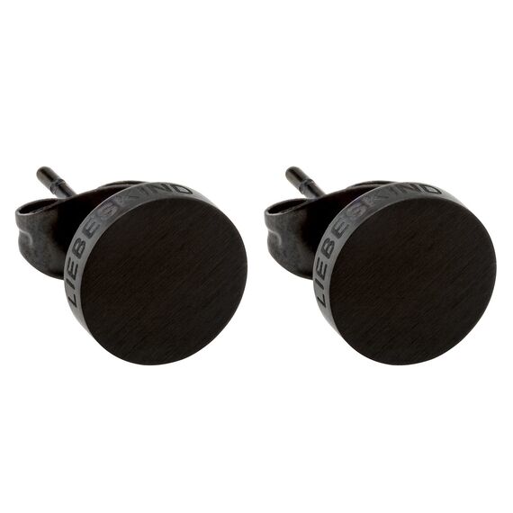 LJ-0067-E-07 LIEBESKIND BERLIN Ohrstecker Größe 7 mm in Edelstahl, IP Black …