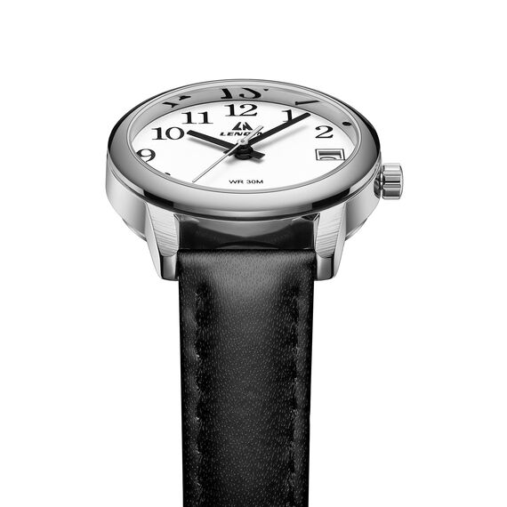 LN LENQIN Uhr Damen Armbanduhr Damen Uhr mit Großen Ziffern Analog Quarzuhr für Frauen mit Lederband