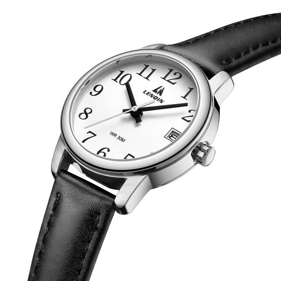 LN LENQIN Uhr Damen Armbanduhr Damen Uhr mit Großen Ziffern Analog Quarzuhr für Frauen mit Lederband