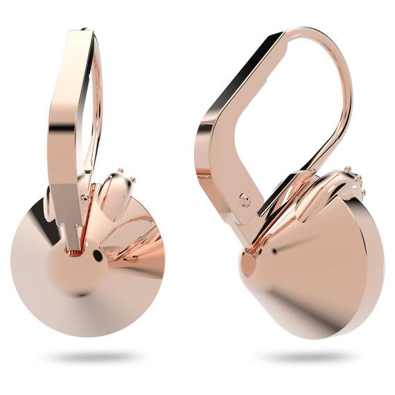 Swarovski Bella V Drop-Ohrhänger, Rundschliff, Grau, Roségold-Legierungsschicht