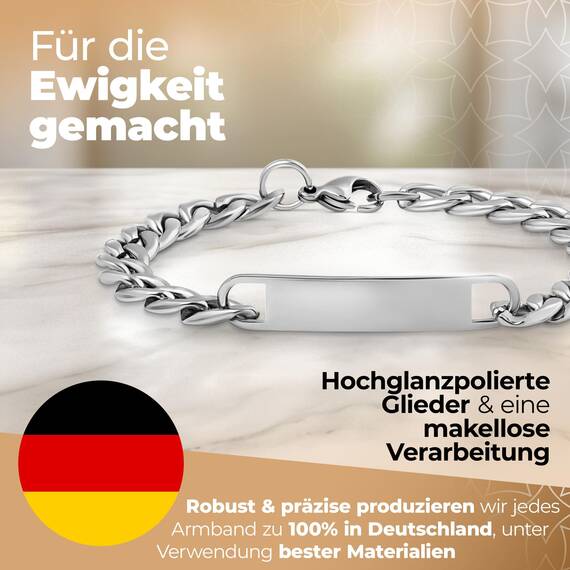 Gravurtastisch Armbander mit Gravur | Personalisiertes Armband für Paare | Armband mit Gravur | Pärchenarmband | Namensarmband | Silberarmband für Herren & Damen
