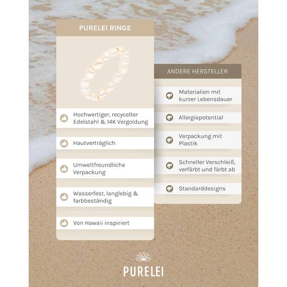 Purelei Pearly Anti Stress Ring – Elastischer Damenring aus schimmernden Süßwasserperlen – Wasserfeste Ringe – Modeschmuck für deinen individuellen Look