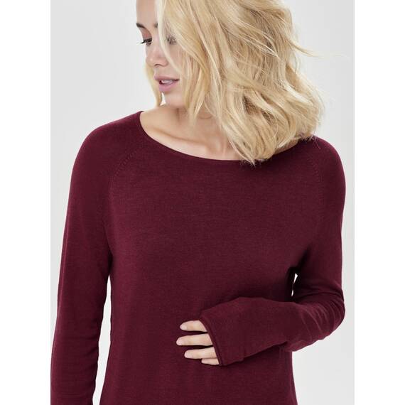 ONLY Damen Onlmila Lacy L/S Long Pullover Knt Noos, Sun-dried Tomato/Detail:w. Melange, 3XL