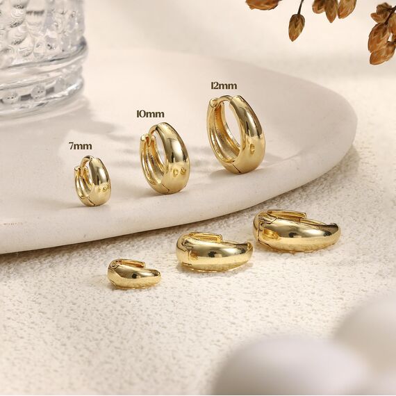 Chriscoco 3 Paare Creolen Gold für Damen Ohrringe Gold Set Hypoallergen Ohrringe Creolen Silber für Damen Mädchen