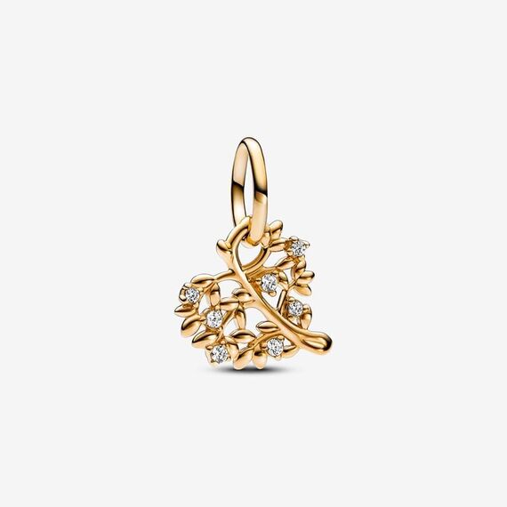 Feitery Goldenes Blatt Charms Kompatibilität für Pandora Armband Herz Bead Wildtiere Charms für Damen Anhänger Meerestiere