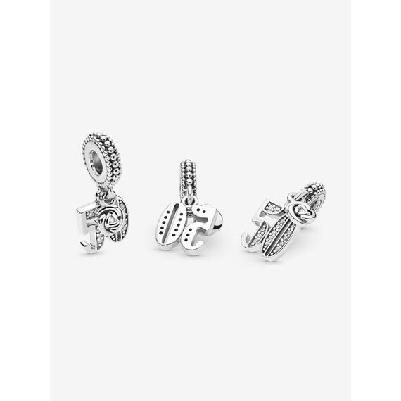 Feitery 50 Die zahlen Compatible with Charms Pandora Ostern Leuchtend Bead Charms Allerheiligen für Damen