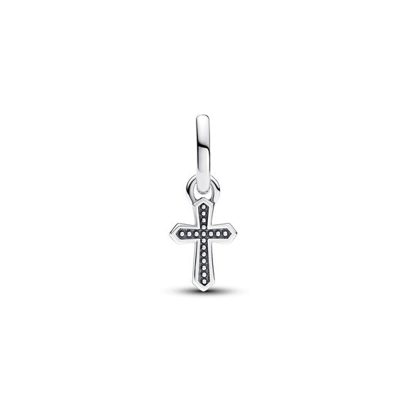 PANDORA ME Funkelndes Kreuz Mini-Charm-Anhänger aus Sterling Silber mit Cubik Zirkonia, Kompatibel ME und Moments Armbändern, 793044C01