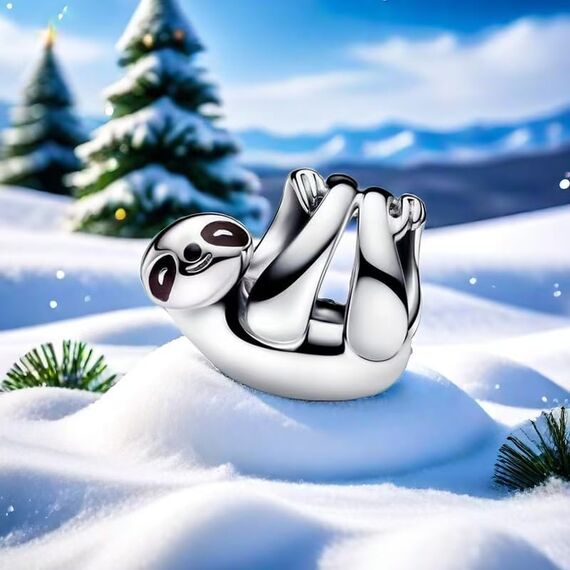 Feitery Faultier-Kirschblüte Charms Kompatibilität für Pandora Armband Herz Bead Wildtiere Charms für Damen Anhänger Meerestiere