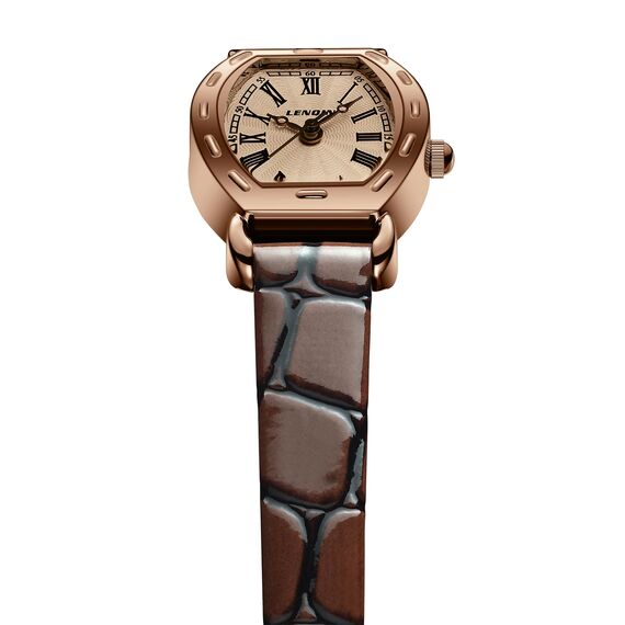 LN LENQIN Uhr Damen Armbanduhr Damen Uhr mit Großen Ziffern Analog Quarzuhr für Frauen mit Lederband