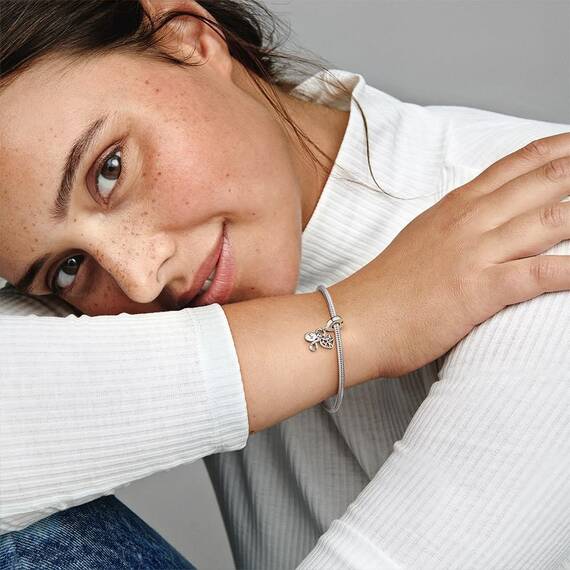 PANDORA Family Infinity Triple Charm-Anhänger aus Sterling Silber mit Zirkonia - Kompatibel mit PANDORA Moments Armbänder