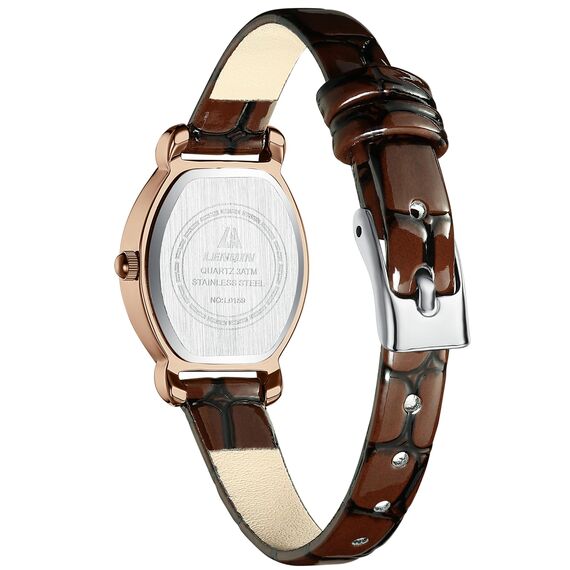 LN LENQIN Uhr Damen Armbanduhr Damen Uhr mit Großen Ziffern Analog Quarzuhr für Frauen mit Lederband