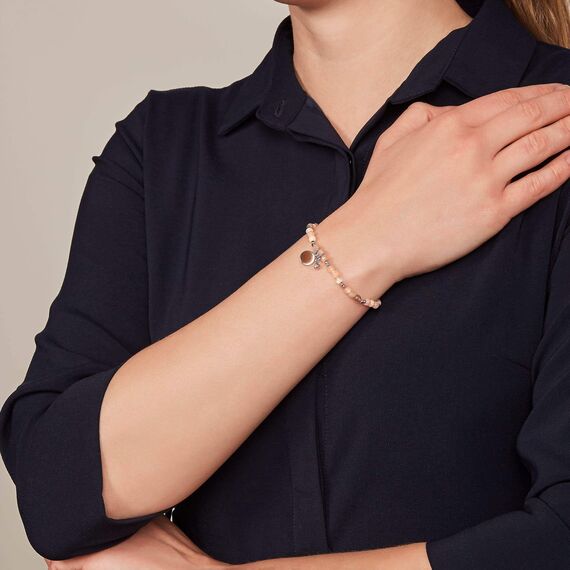 Fossil Armband Für Frauen Wellness, Innenlänge: 165mm Nude Semi-Precious Armband, JA6945791