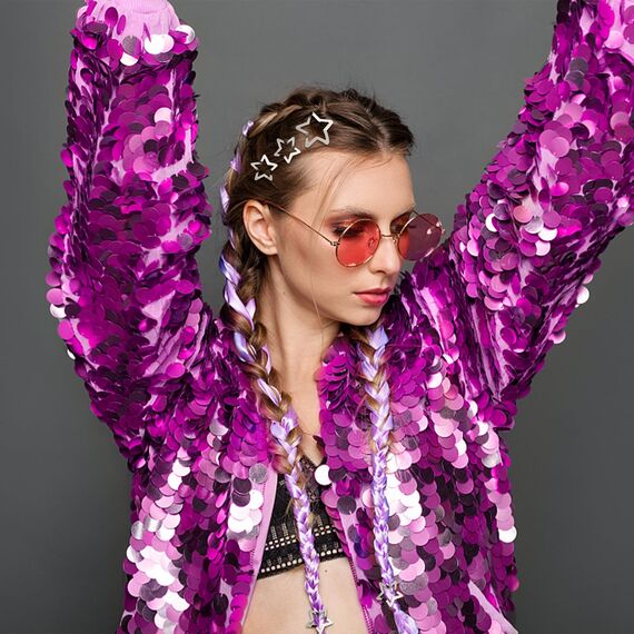 BOFUNX 12 Stücke Stern Haarspangen Silber Y2K Haarschmuck Pentagramm Hair Clips für Mädchen und Frauen, 2 Größe 3cm 4cm