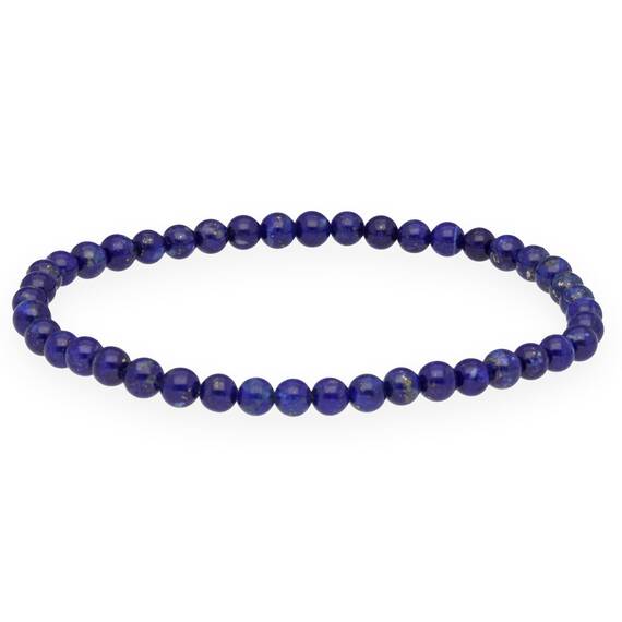 Lebensquelle Plus Mini Kugelarmband | 4mm | Hochwertiges Edelsteinarmband (Lapislazuli)