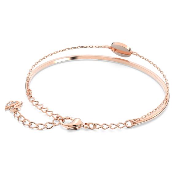 Swarovski Sublima Armreif, Weiß, Roségold-Legierungsschicht