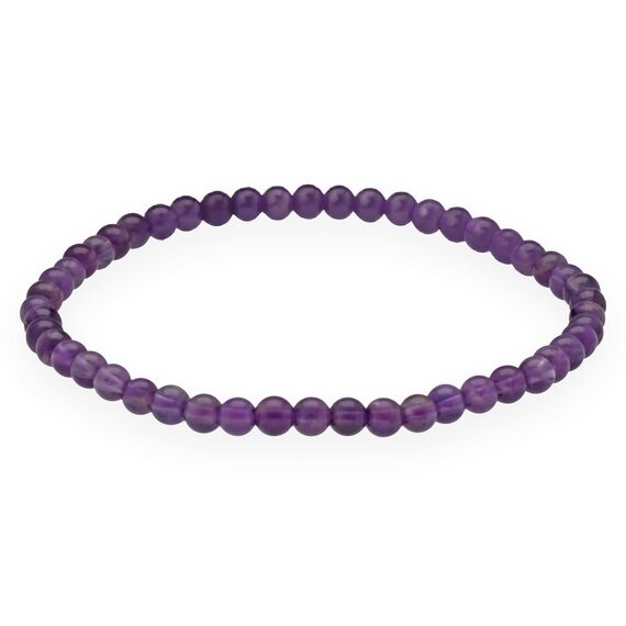 Lebensquelle Plus Mini Kugelarmband | 4mm | Hochwertiges Edelsteinarmband (Amethyst)