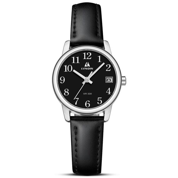 LN LENQIN Uhr Damen Armbanduhr Damen Uhr mit Großen Ziffern Analog Quarzuhr für Frauen mit Lederband