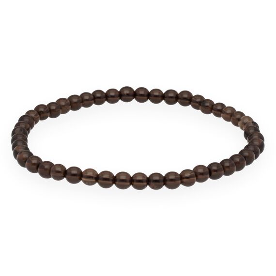 Lebensquelle Plus Mini Kugelarmband | 4mm | Hochwertiges Edelsteinarmband (Rauchquarz)