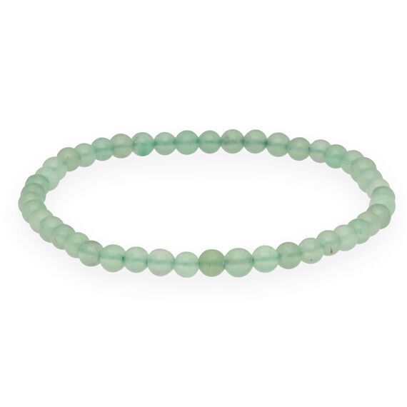 Lebensquelle Plus Mini Kugelarmband | 4mm | Hochwertiges Edelsteinarmband (Aventurin, grün)