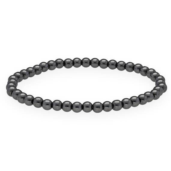 Lebensquelle Plus Mini Kugelarmband | 4mm | Hochwertiges Edelsteinarmband (Hämatit)
